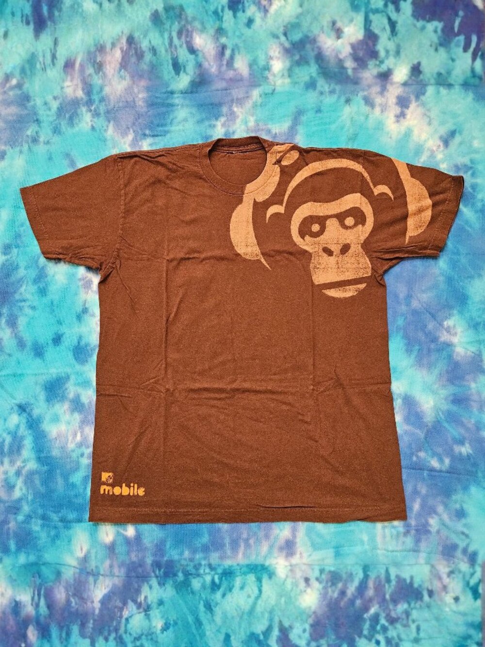 MTV Mobile Bananas Promo T-Shirt Monkey Brown Adult Large Y2K Telecom VTG